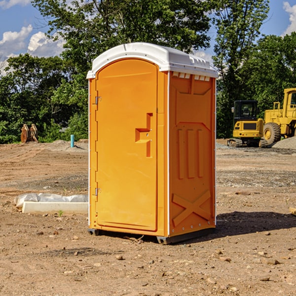 how often are the porta potties cleaned and serviced during a rental period in Hawthorne